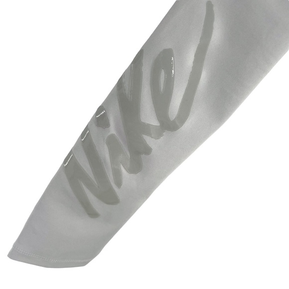 Nike Dri-Fit Light Gray & Red Leggings / Running Pants w/ Large Logo in Size Med - Picture 7 of 13